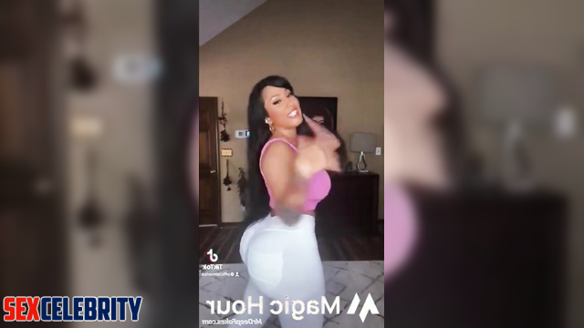 Curvy lady dancing hotly for your erection, Nicki Minaj solo ai scene