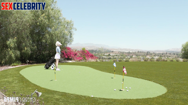 Dirty game on the golf course with Alanah Pearce - solo fetish fakeapp
