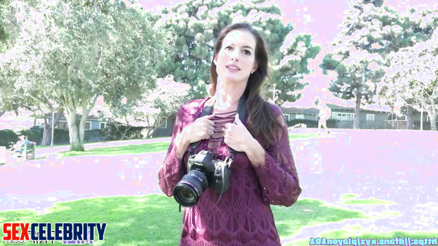 Brunette stroking her pussy at a photo shoot, Anne Hathaway pov ai scenes