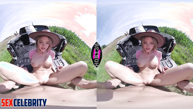 Hot cowgirl was fucked on the hood of a car, look / Amanda Seyfried A.I.