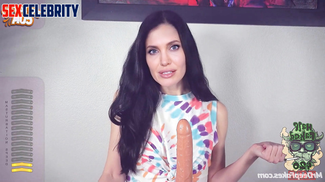 Angelina Jolie fake gives you a hot jerk off instruction with demonstration