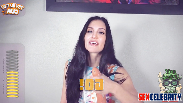 Angelina Jolie fake gives you a hot jerk off instruction with demonstration