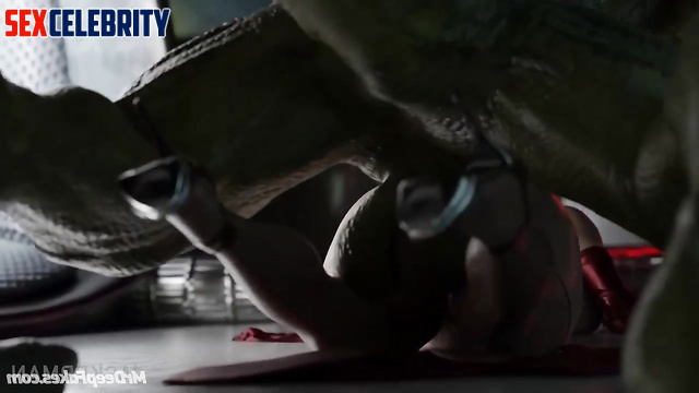 Busty slut Scarlett Johansson cums so many times with monster (animated adult video)