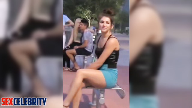Hot Latina AI Jackie Guerrido upskirt flash