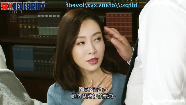 He asked her to undress and began to please her, fake Chen Shu (陈数 名人性爱)