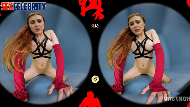 Elizabeth Olsen face swap bounces on your cock and moans very loudly, enjoying