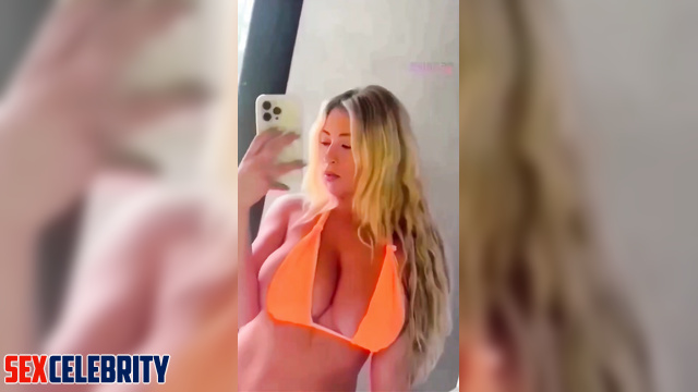 AI Jackie Guerrido's Big Tits in Bikinis modeling