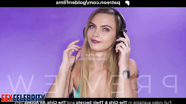 Fake Cara Delevingne - Watch me Wank! Cara Ranks Big Cocks