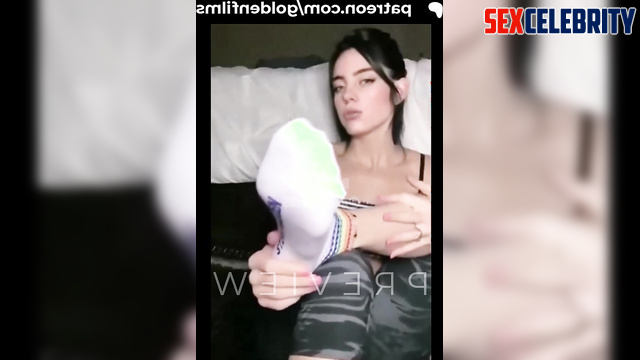 Fake Billie Eilish - Taking off her Socks and Sucking her Feet