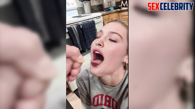 Blonde swallowed your cum with a real pleasure - Gigi Hadid pov fakeapp