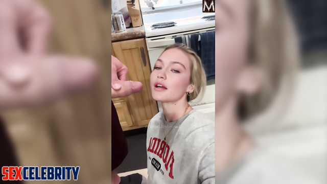 Blonde swallowed your cum with a real pleasure - Gigi Hadid pov fakeapp