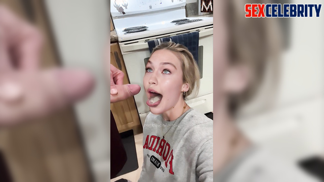 Blonde swallowed your cum with a real pleasure - Gigi Hadid pov fakeapp