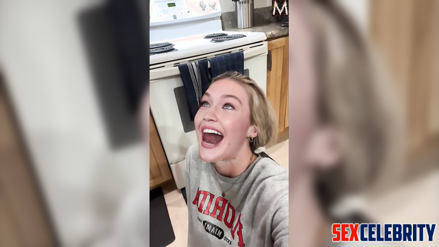 Blonde swallowed your cum with a real pleasure - Gigi Hadid pov fakeapp