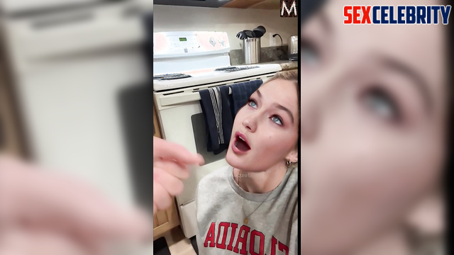 Blonde swallowed your cum with a real pleasure - Gigi Hadid pov fakeapp