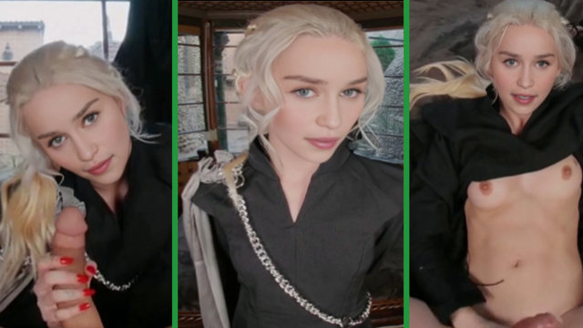 Emilia Clark POV deepfake - Takes off the guy's pants