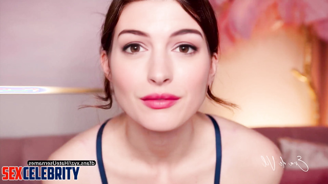 Slutty Anne Hathaway fakeapp seduces you with dirty talk and teases you with her boobs