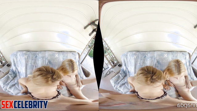 Alanah Pearce & Elyse Willems deepfake VR compete for your cock by taking turns fucking