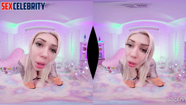 Alanah Pearce fakeapp POV VR in heels and fishnets is waiting for your cock in her anal