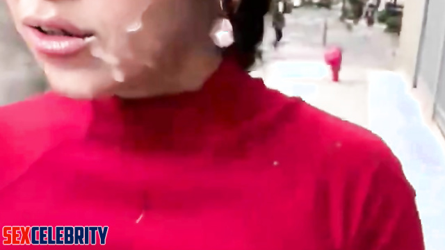 AI Jennifer Lopez is Jenny going around the block with cum on her face