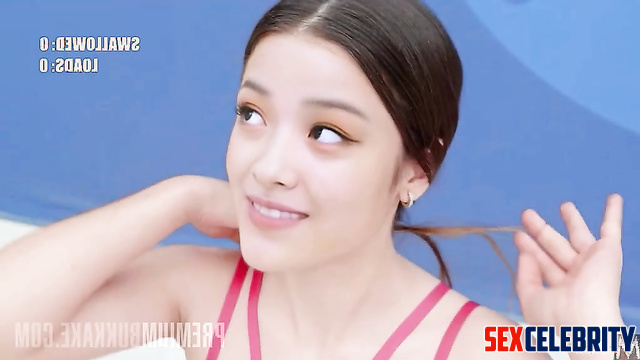 Her mouth can swallow a lot of sperm, look - Ryujin (류진 있지) bukkake A.I.