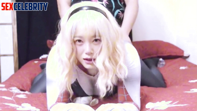 Fake Sejeong (세정) with spider costume doggy style fuck