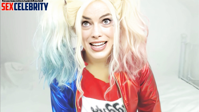 Harley Quinn demonstrated you her solo passion with a sex toy (real fake)