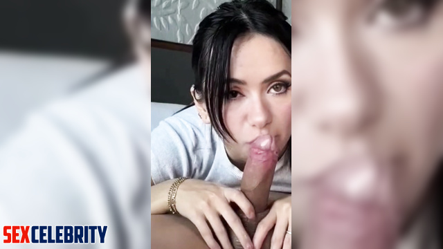 AI Penelope Menchaca gets hot cum in her mouth