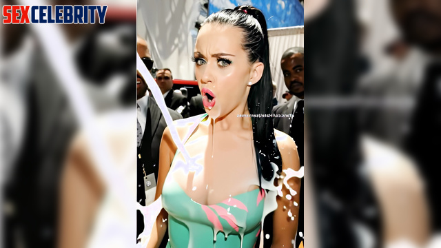 Blacks watching as she is doused with milk, Katy Perry real fake