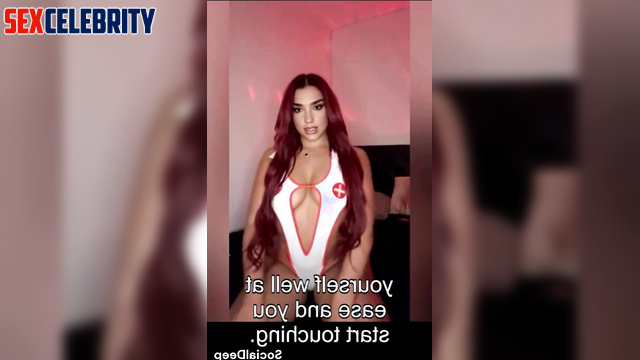 Dua Lipa puts on her sexy nurse costume and tells you how to jerk off right (AI)