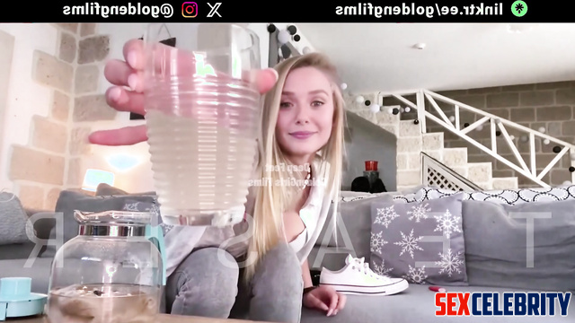 Fake Elizabeth Olsen - Forced to Drink Sweaty Sock Tea After Foot Worship