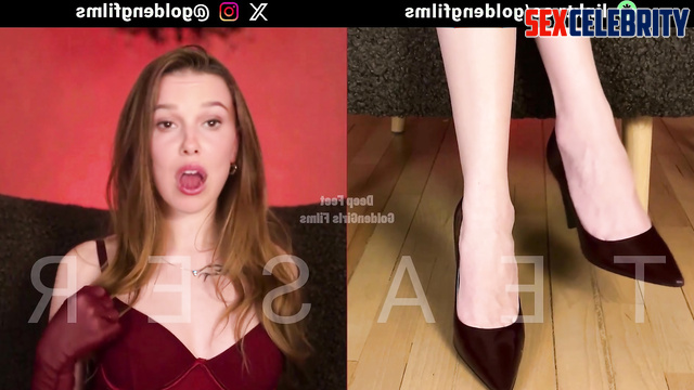 Real Fake Millie Bobby Brown - Training Beta To Eat Cum From My Feet Only