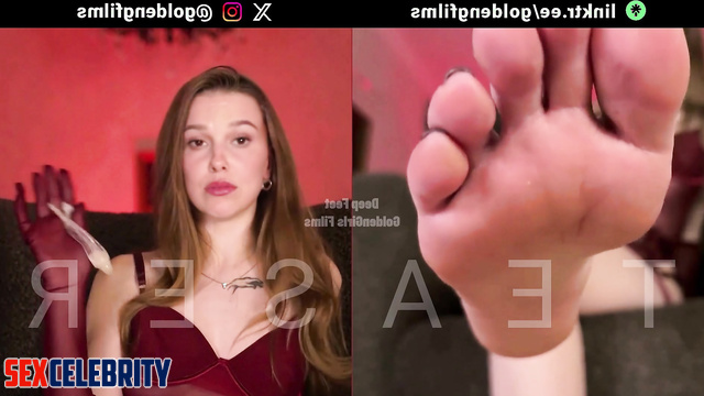 Real Fake Millie Bobby Brown - Training Beta To Eat Cum From My Feet Only